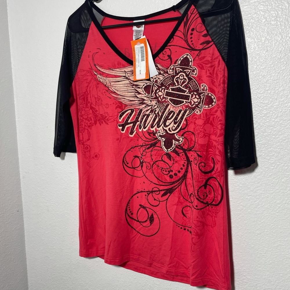 NWT Harley Davidson pink sheet arm